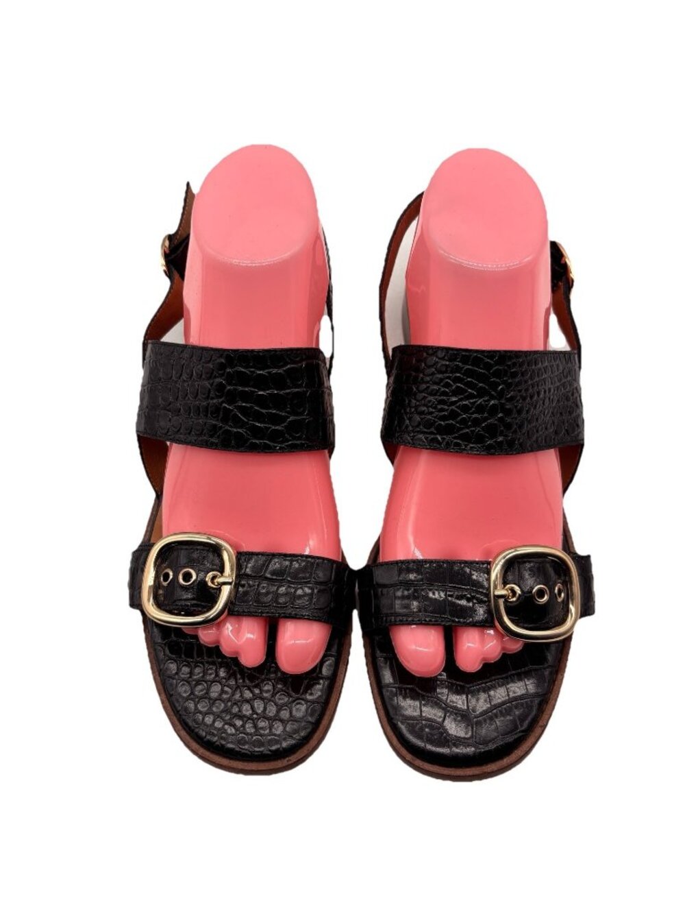 Bocage Double Strap Animal Textured Sandals Shoes Women’s Sz EU 41 US 10